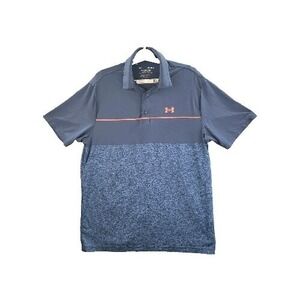 Under Armour Playoff Polo Shirt Two Tone Blue Men Large Golf Short Sleeve Casual